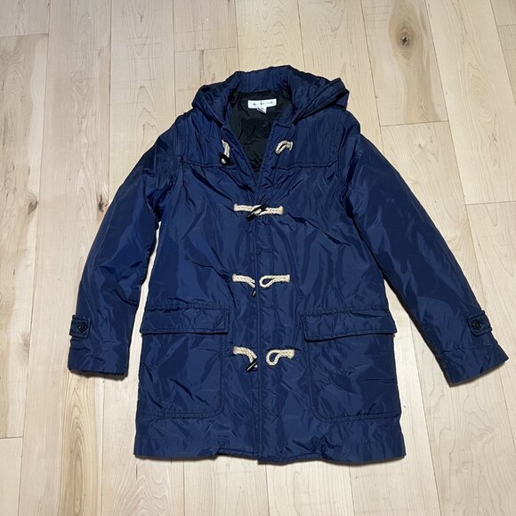 Comme des Garçons SHIRT Hooded Duffle Puffer Coat Jacket Navy - Picture 3 of 8